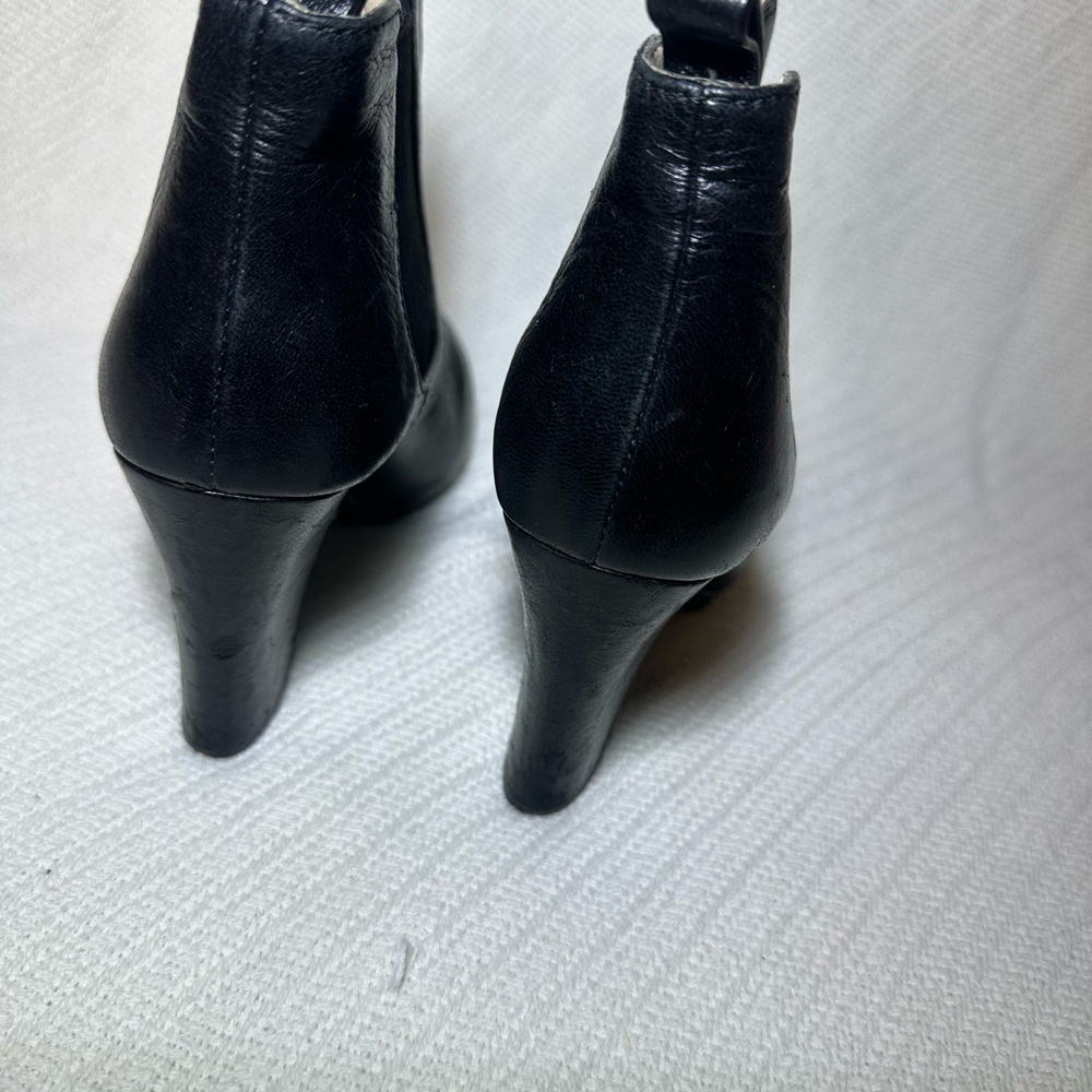 Prada Black Leather Ankle Boots - Picture 5 of 15